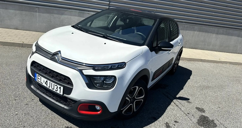 Citroen C3 cena 44900 przebieg: 105000, rok produkcji 2021 z Łódź małe 172